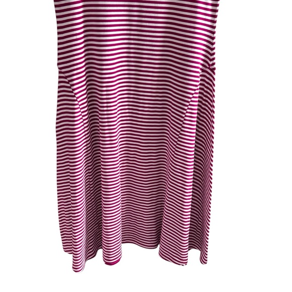LAUREN RALPH LAUREN Striped Stretch Cotton Midi Size Xl Pink Fit & Flare - Picture 4 of 11